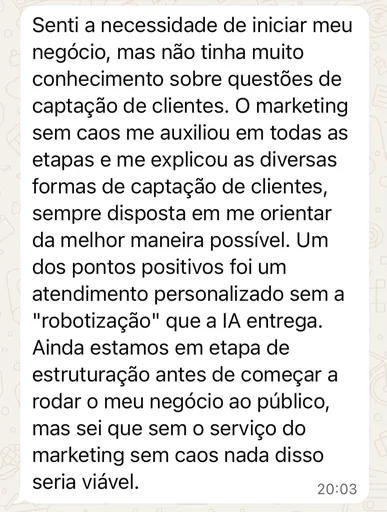 depoimento de cliente sobre captação de clientes